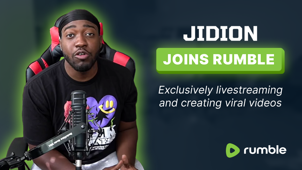 Rumble Signs Exclusive Livestreaming Agreement with JiDion Rumble