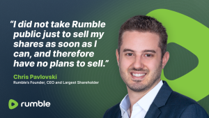 Chris Pavlovski, Rumble’s Founder, CEO And Largest Shareholder Comments ...